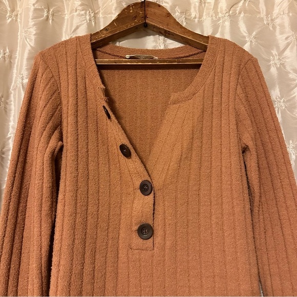 Free People Orange Long Sleeve Top - Picture 3 of 12